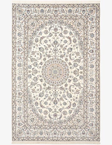 6' 9 x 10' 3 Hand Knotted Nain Rug