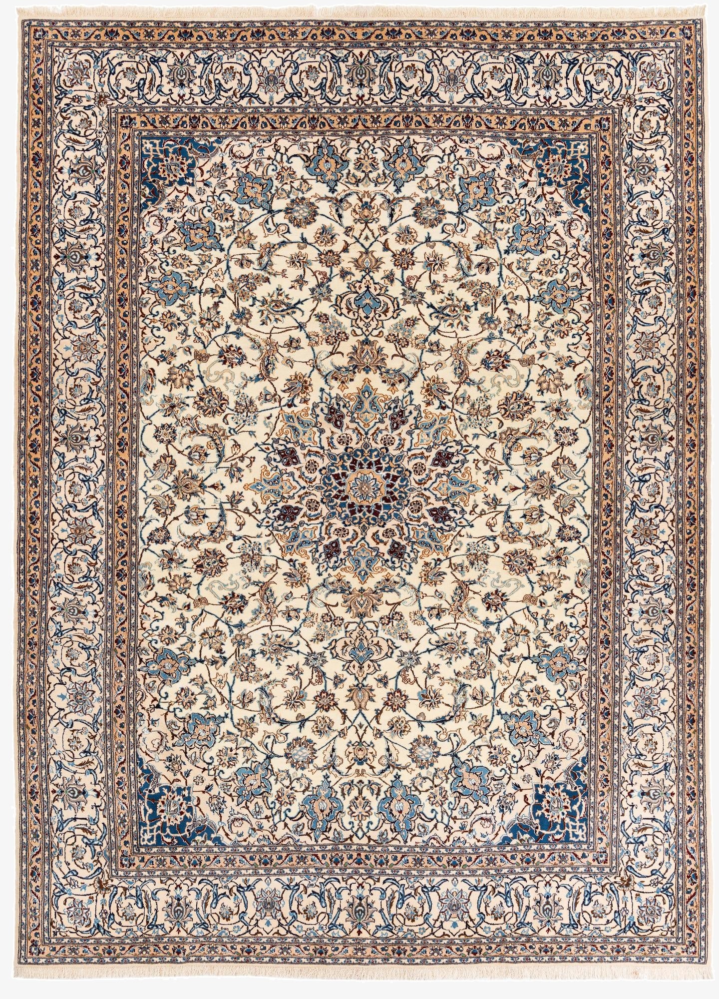 8' 3 x 11' 2  Hand Knotted Nain Persian Rug