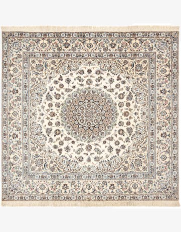 6' 8 x 6' 11 Hand Knotted Nain Rug