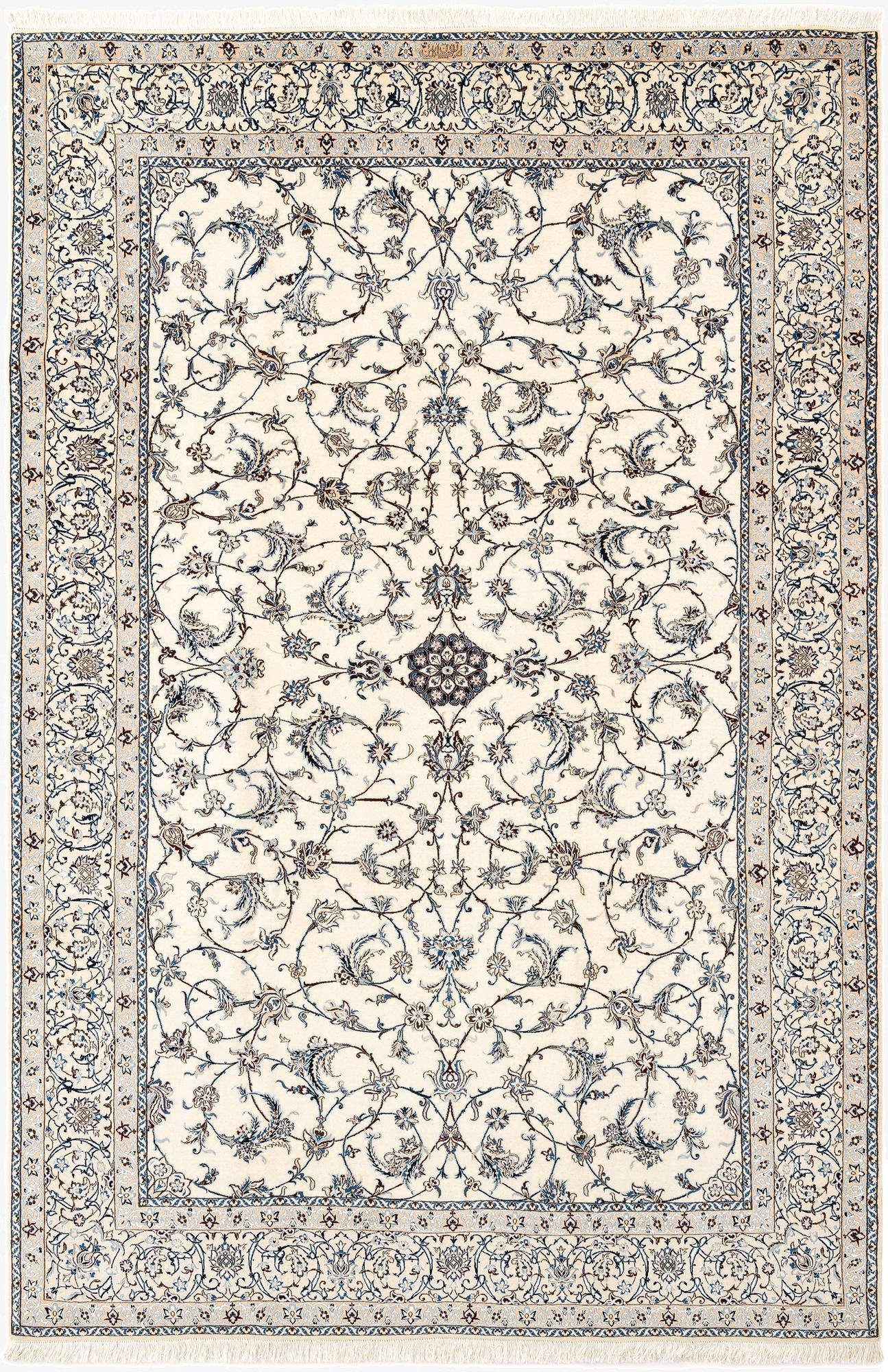 6' 9 x 10' 2  Hand Knotted Nain Rug