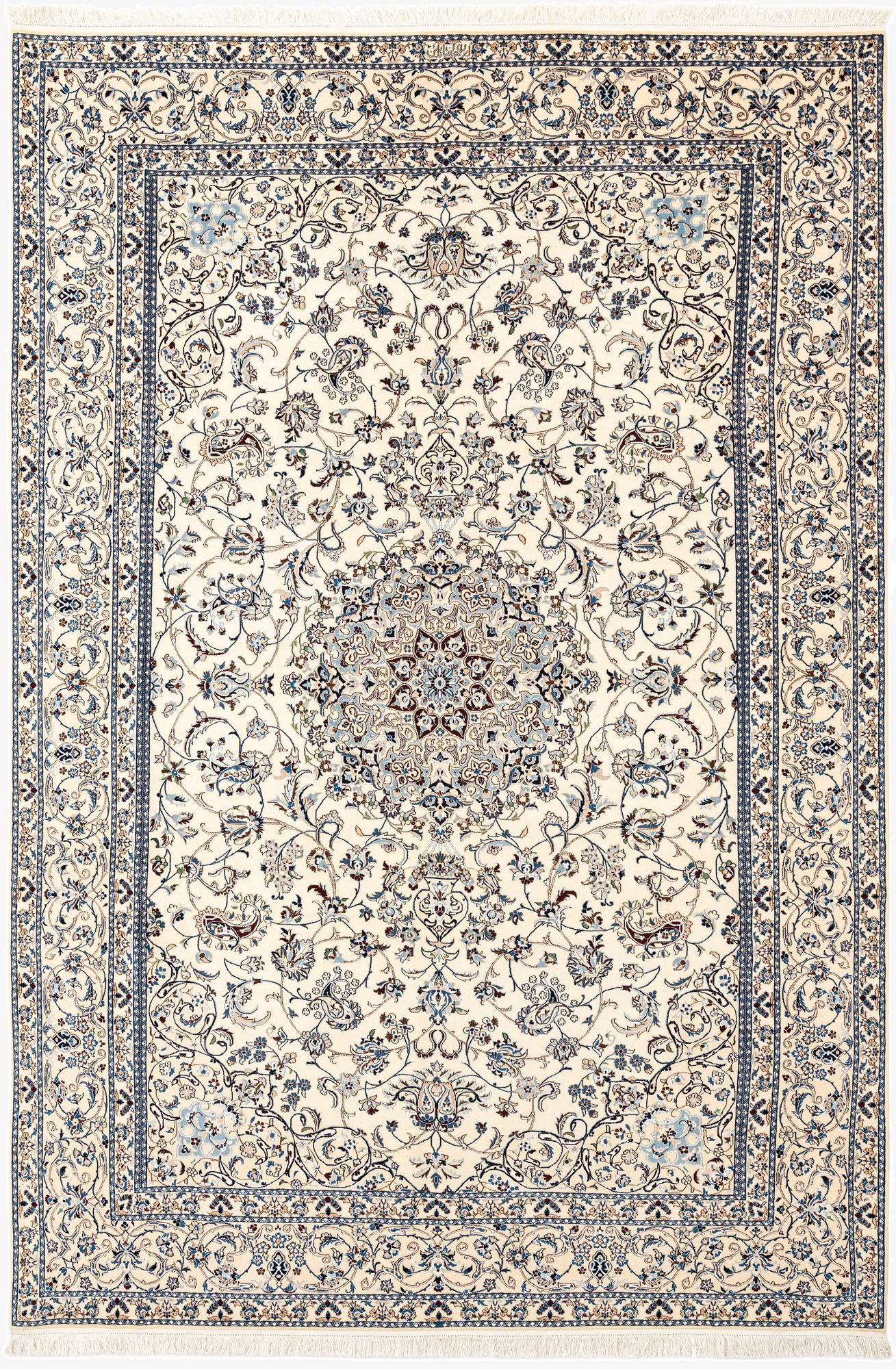 6' 11 x 10' 1  Hand Knotted Nain Rug