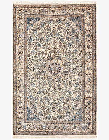 4' 11 x 7' 7 Hand Knotted Nain Rug