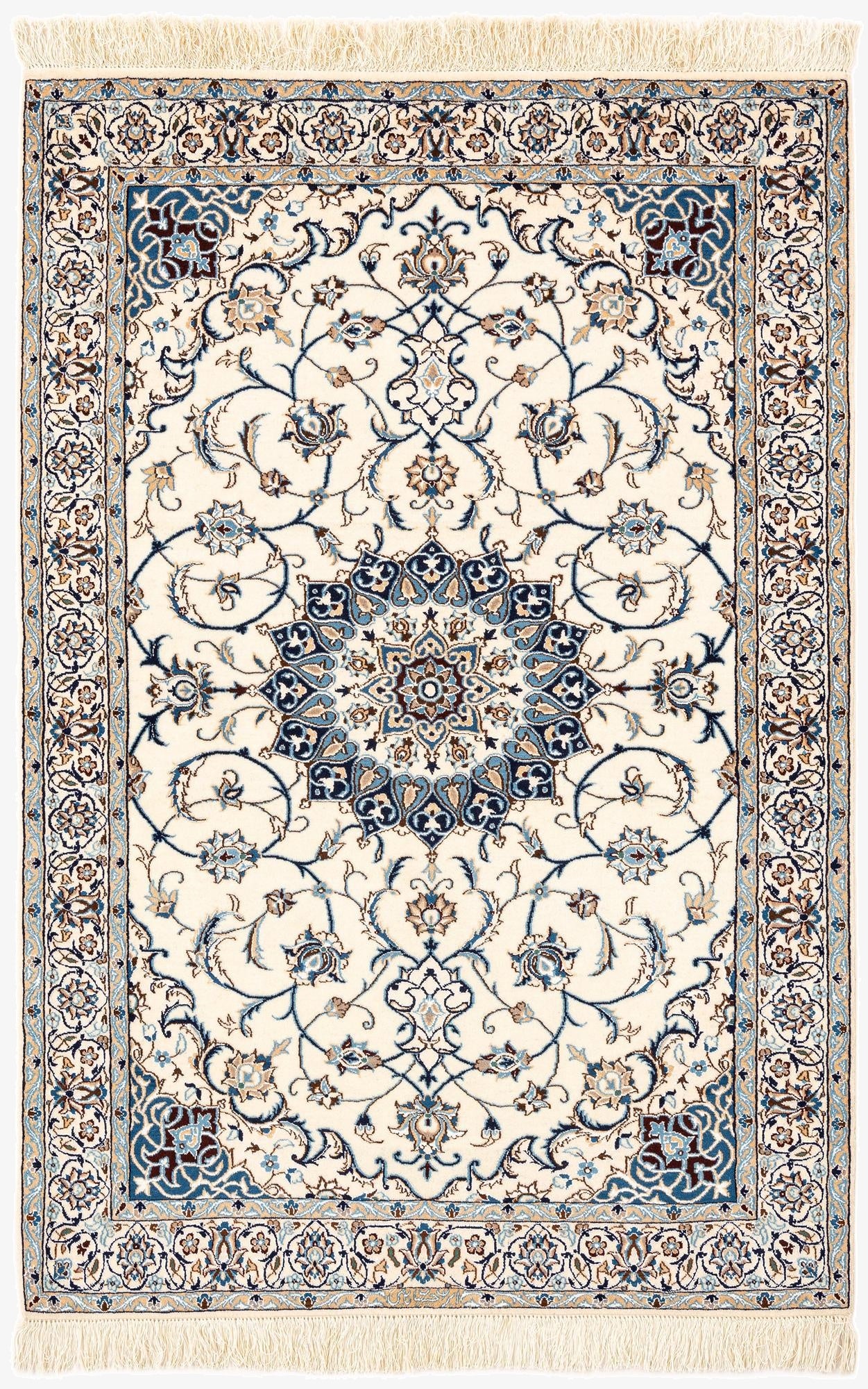 3' 3 x 4' 10  Hand Knotted Nain Rug