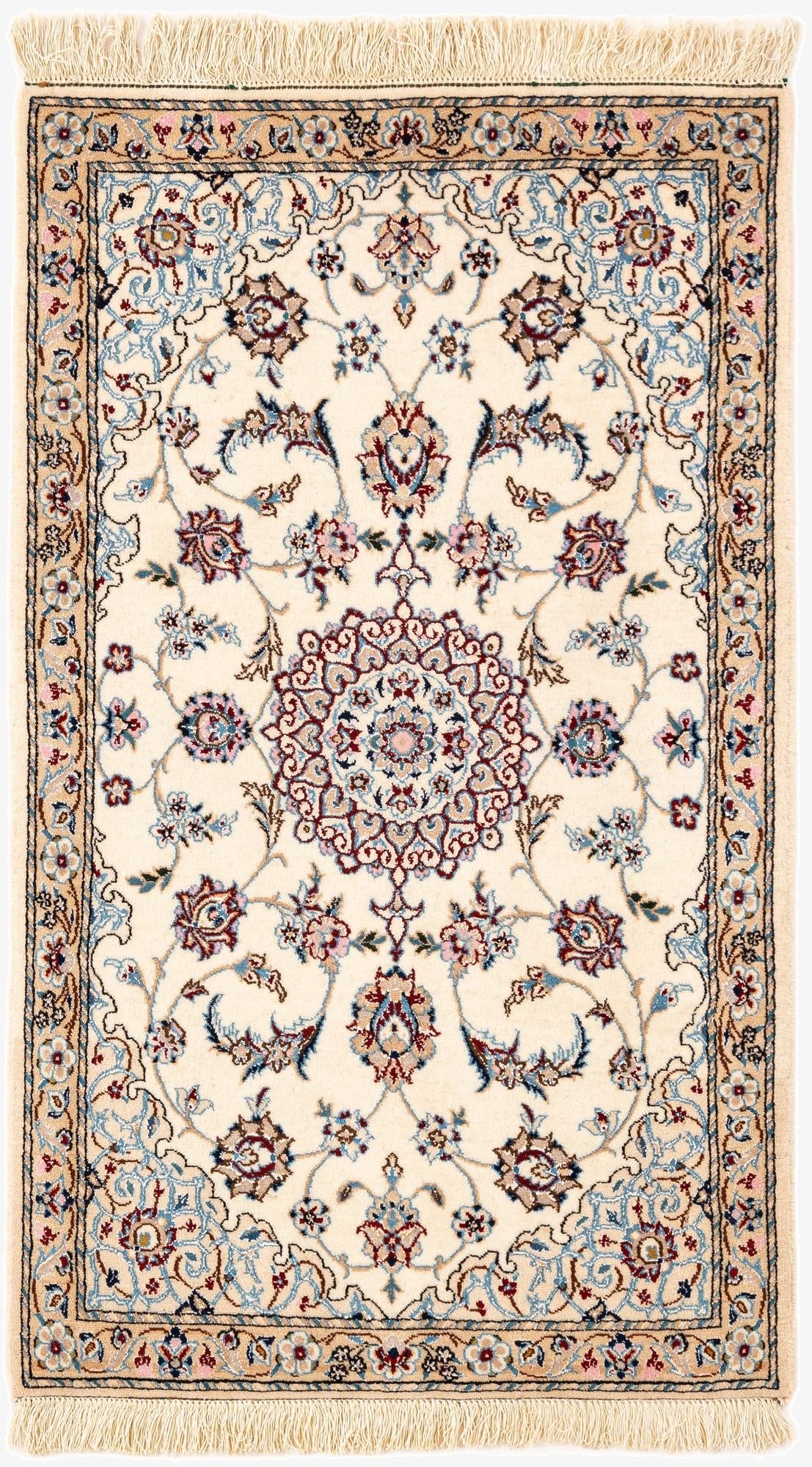 2' x 3' 5  Hand Knotted Nain Rug
