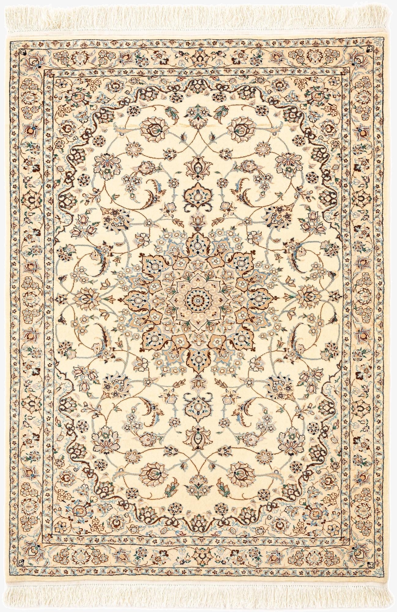 3' 5 x 5' 3  Hand Knotted Nain Rug