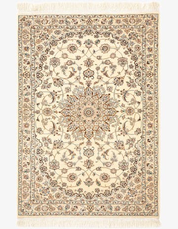 3' 5 x 5' 3 Hand Knotted Nain Rug