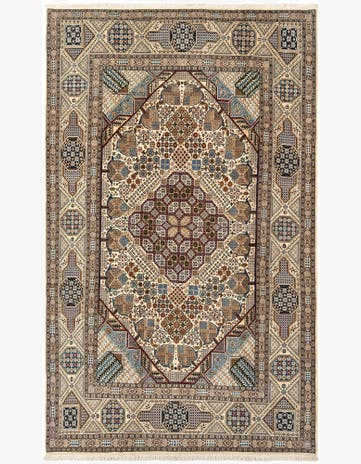 6' 11 x 11' 3 Hand Knotted Nain Rug