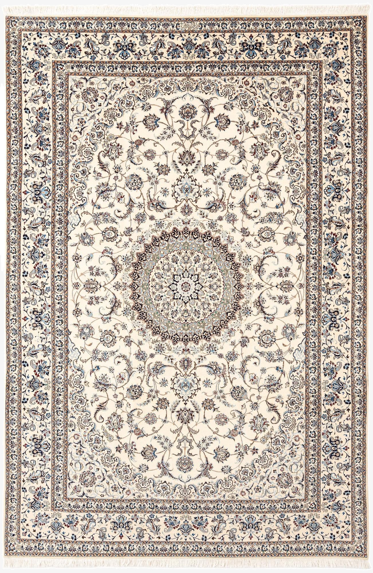 6' 10 x 10' 2  Hand Knotted Nain Rug