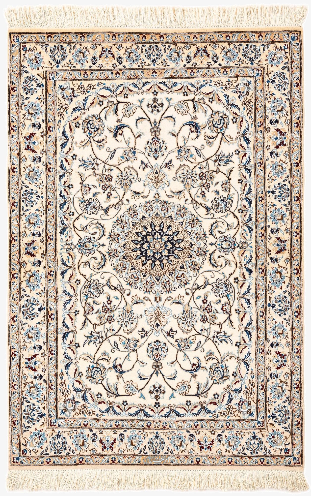 3' 1 x 4' 8  Hand Knotted Nain Rug