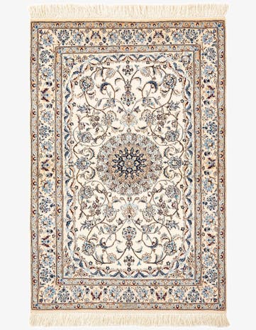 3' 1 x 4' 8 Hand Knotted Nain Rug