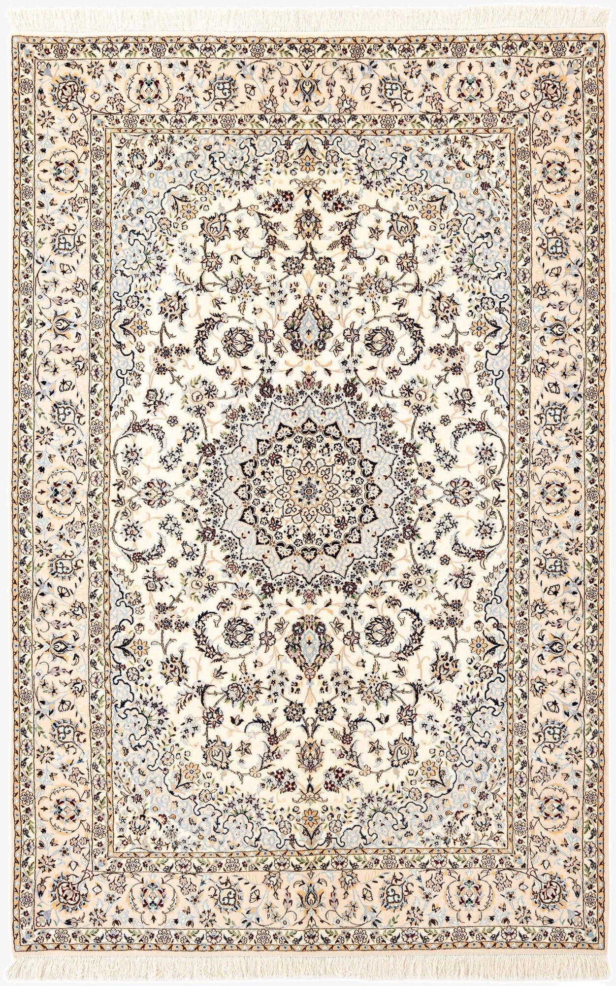 5' 3 x 8' 2  Hand Knotted Nain Rug