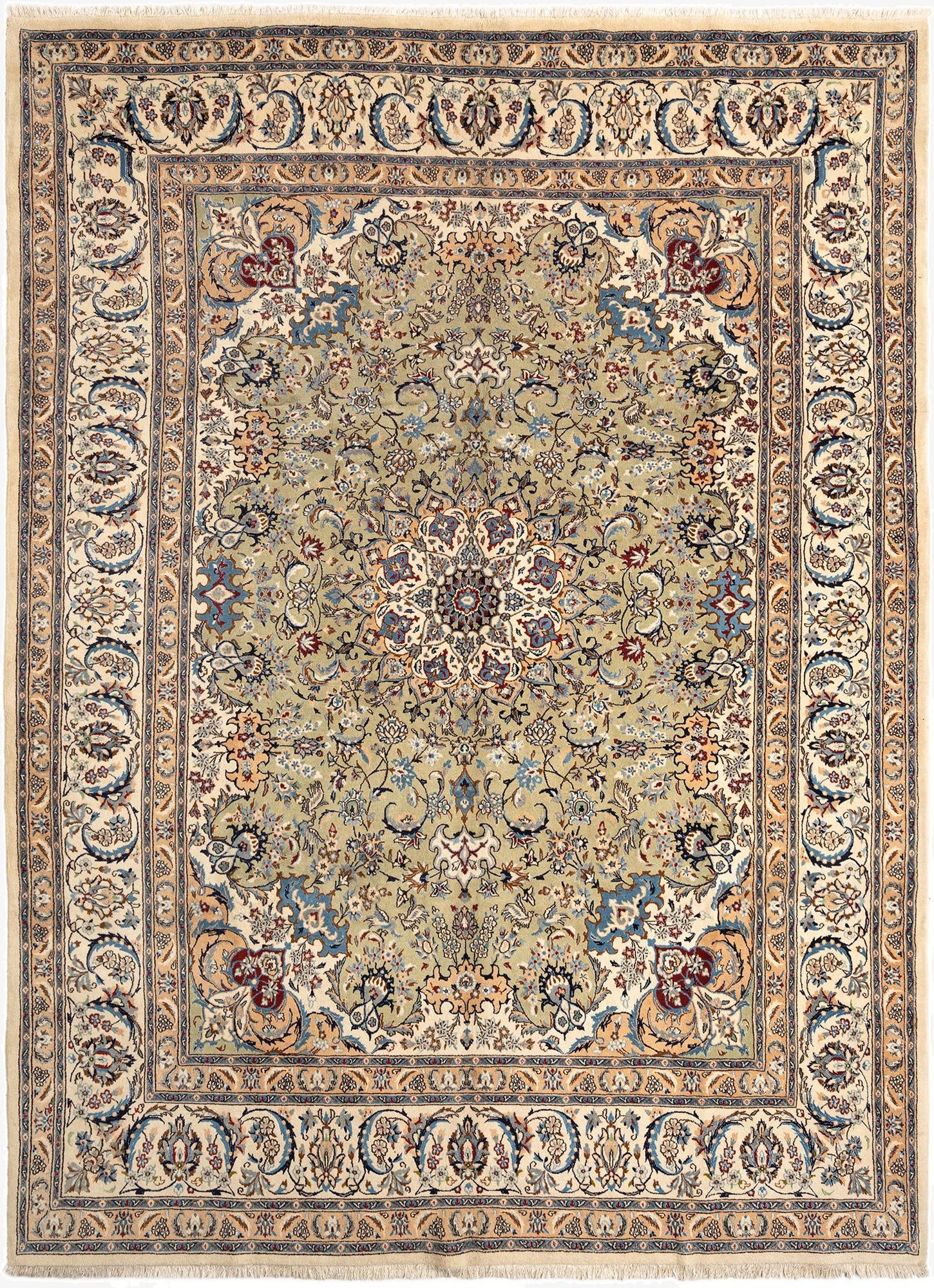 9' 7 x 13' Nain Wool Rug