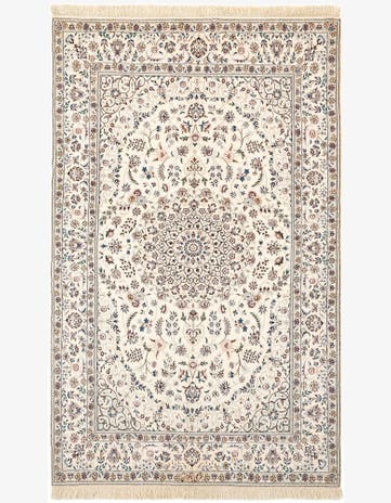 4' 4 x 7' Hand Knotted Nain Rug
