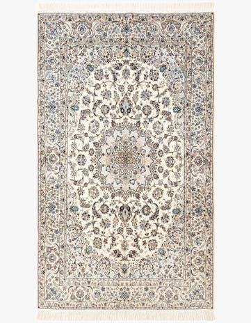 4' 11 x 8' 4 Hand Knotted Nain Rug