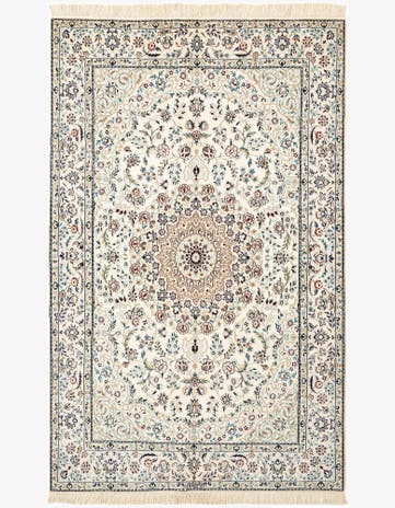 4' 4 x 6' 8 Hand Knotted Nain Rug
