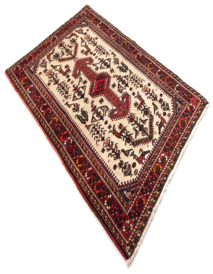 Detail image of 3' 6 x 5' 3  Hand Knotted Nasrabad Persian Wool Rug