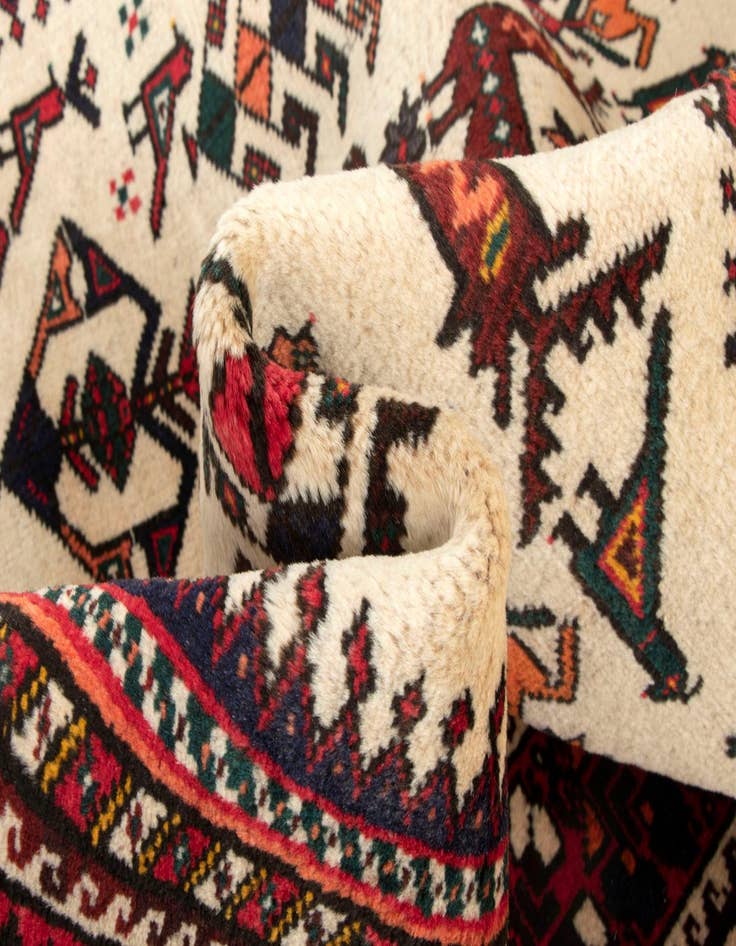 Detail image of 3' 6 x 5' 3  Hand Knotted Nasrabad Persian Wool Rug