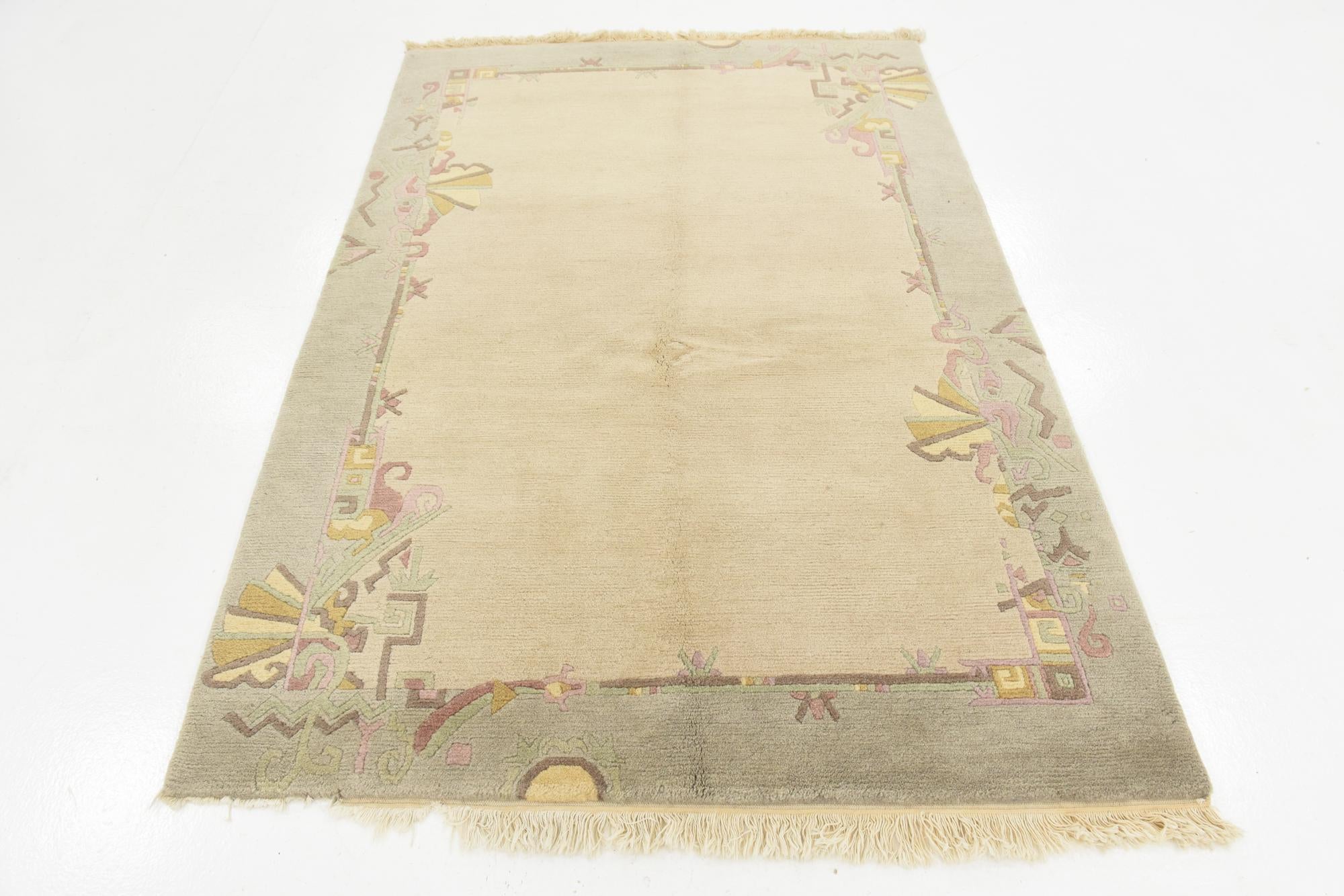 4' 8 x 6' 9 Hand Knotted Nepal Wool Rug