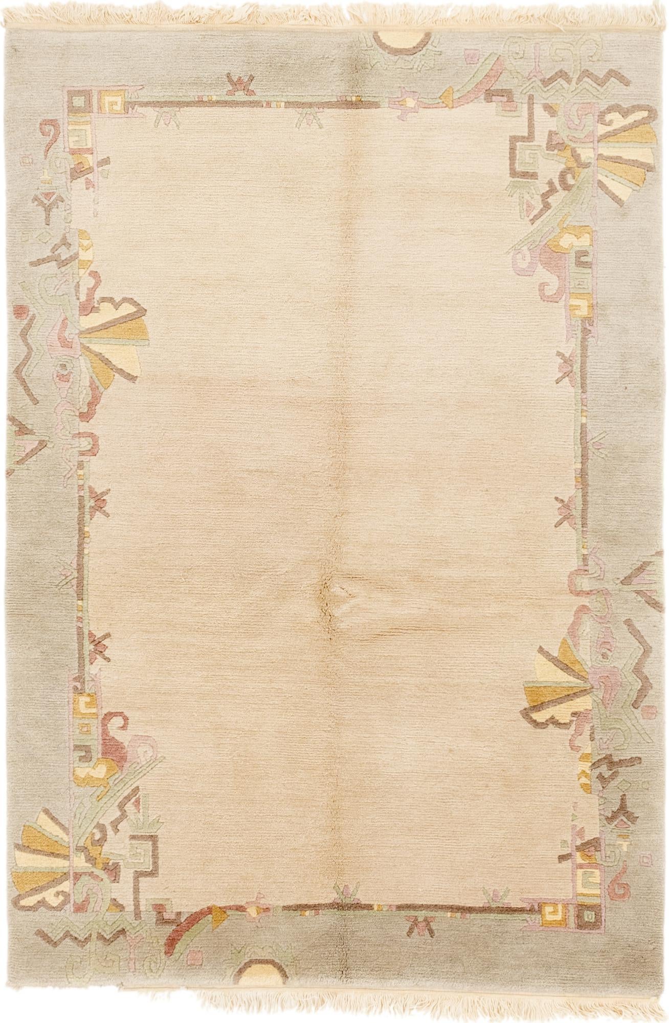 4' 8 x 6' 9 Hand Knotted Nepal Wool Rug