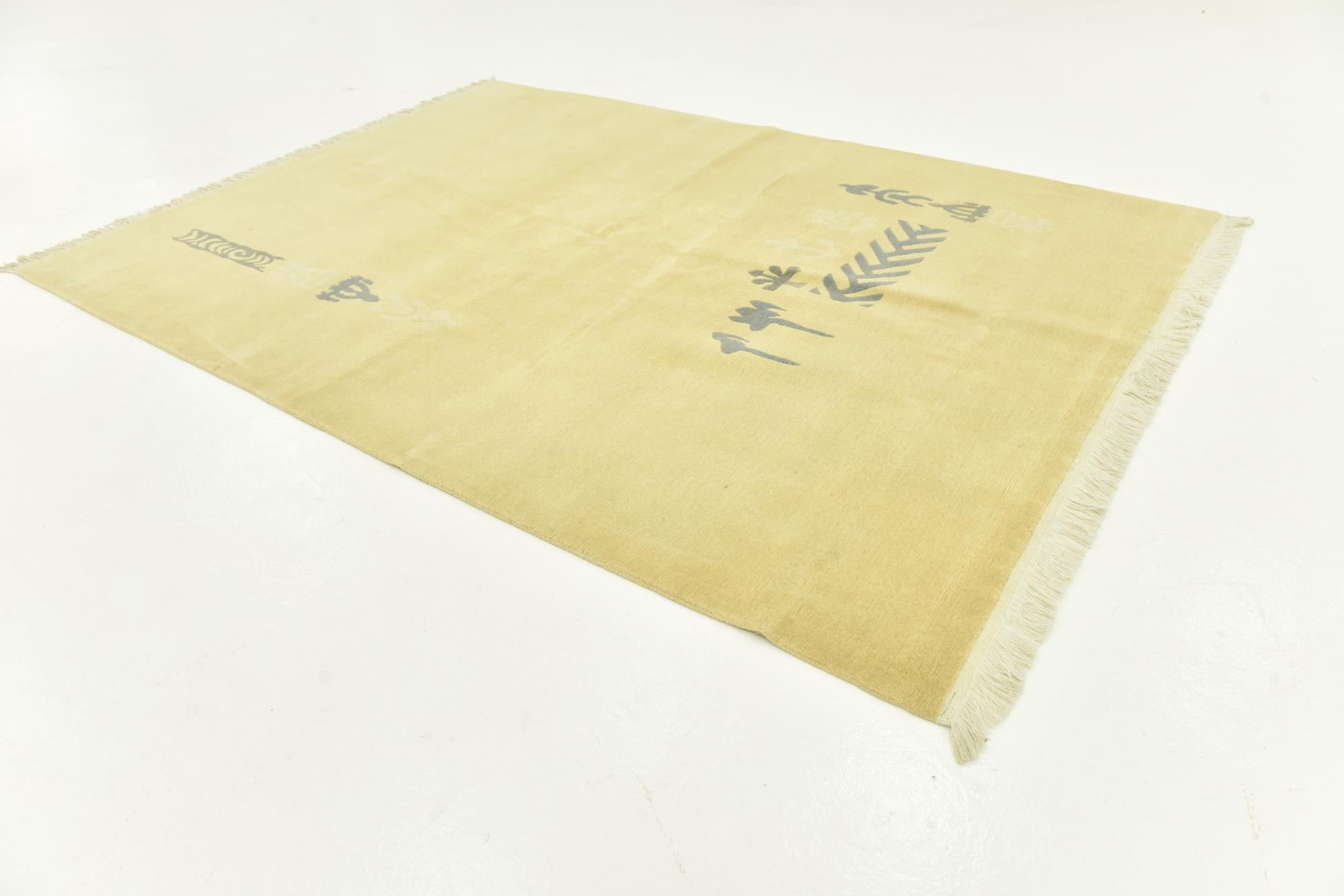 5' 8 x 8' Hand Knotted Nepal Wool Rug