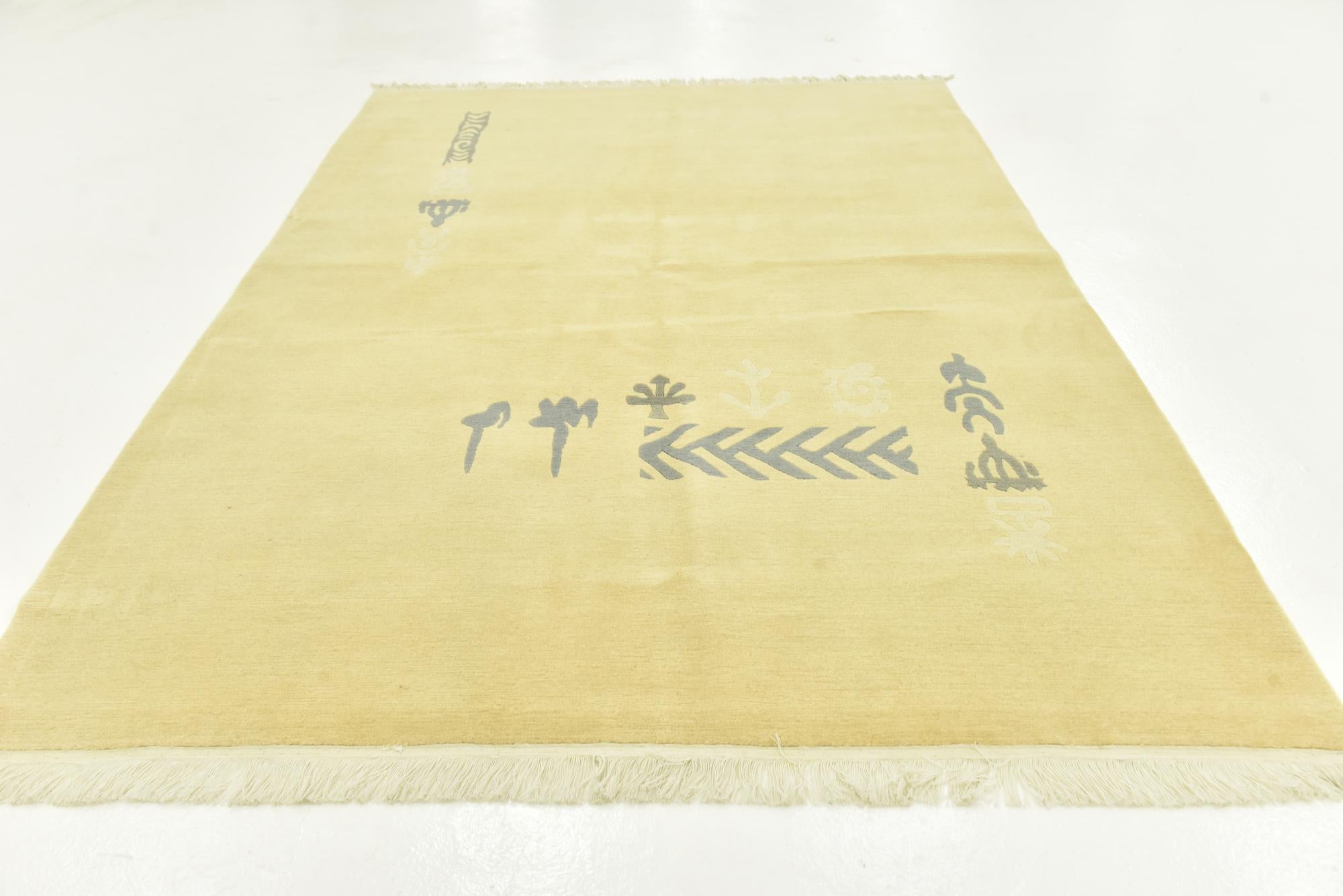 5' 8 x 8' Hand Knotted Nepal Wool Rug