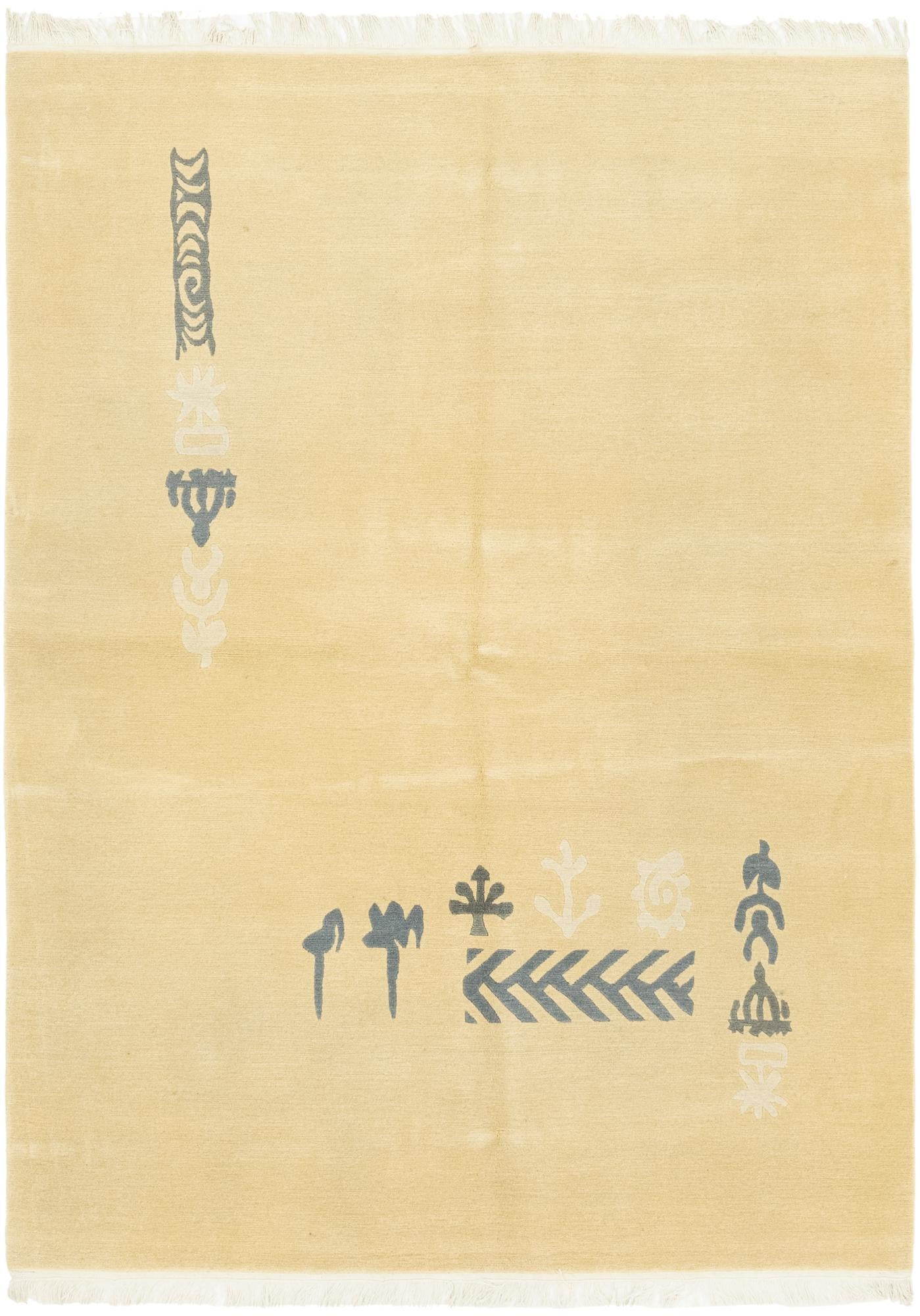 5' 8 x 8' Hand Knotted Nepal Wool Rug