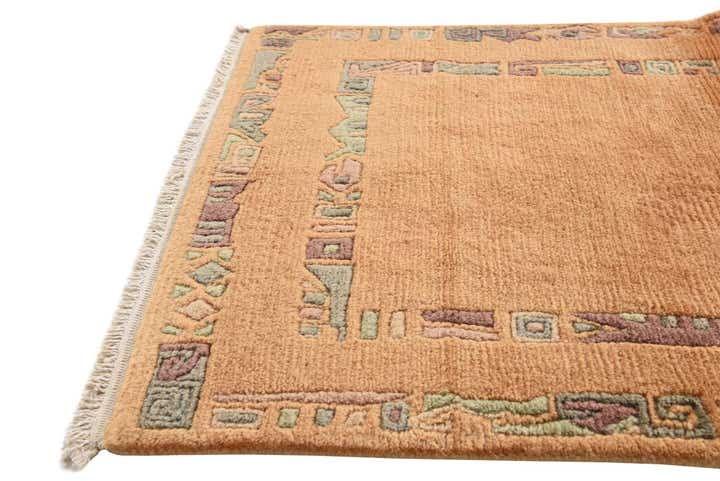 2' 5 x 4' 7 Hand Knotted Nepal Wool Rug