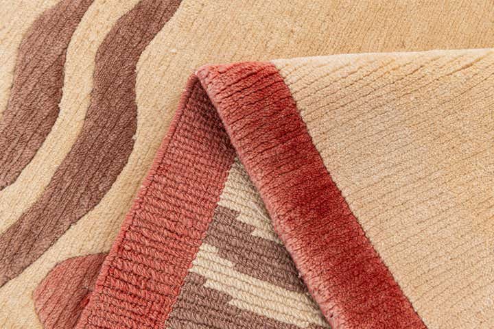 3' 4 x 4' 10 Hand Knotted Nepal Wool Rug