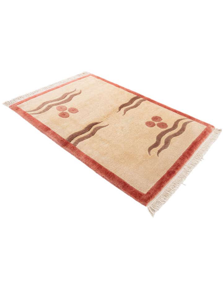 3' 4 x 4' 10 Hand Knotted Nepal Wool Rug