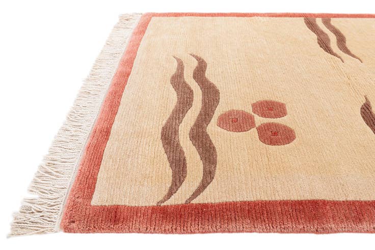 Detail image of 3' 4 x 4' 10 Hand Knotted Nepal Wool Rug