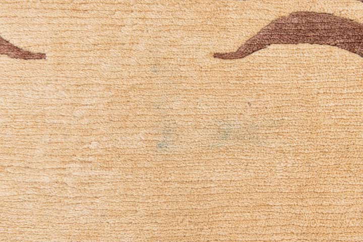 3' 4 x 4' 10 Hand Knotted Nepal Wool Rug