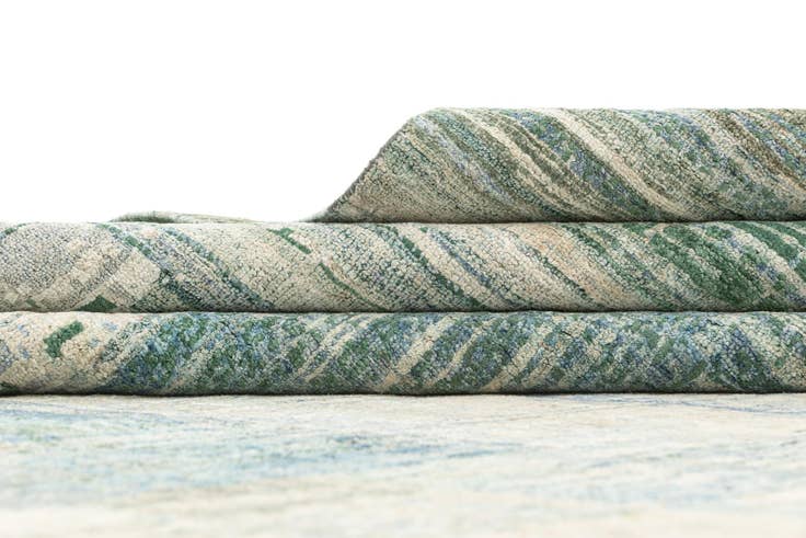 Detail image of 9' 9 x 13' 10 Hand Knotted Oushak Rug