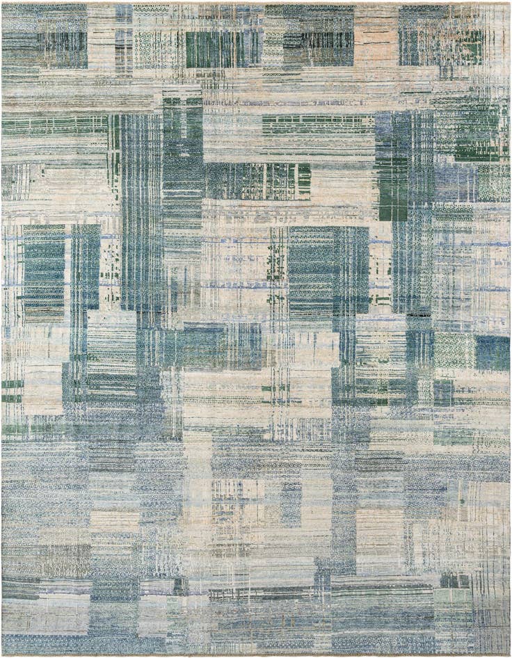 Detail image of 9' 9 x 13' 10 Hand Knotted Oushak Rug