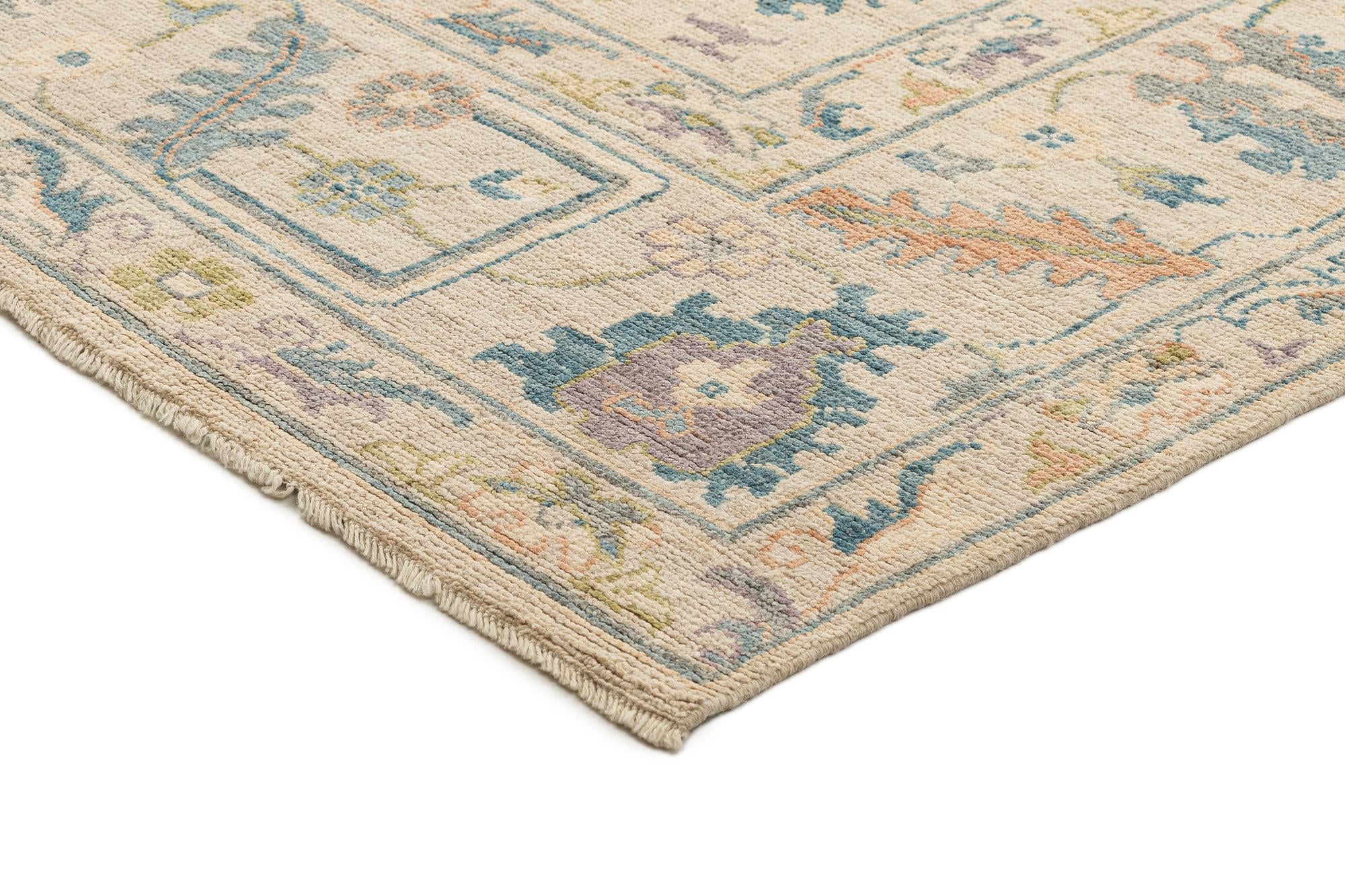 8' 11 x 11' 9 Hand Knotted Oushak Rug