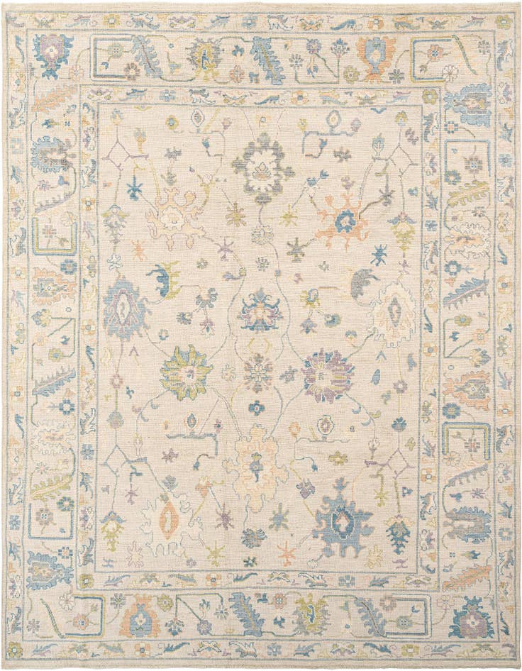Detail image of 8' 11 x 11' 9 Hand Knotted Oushak Rug