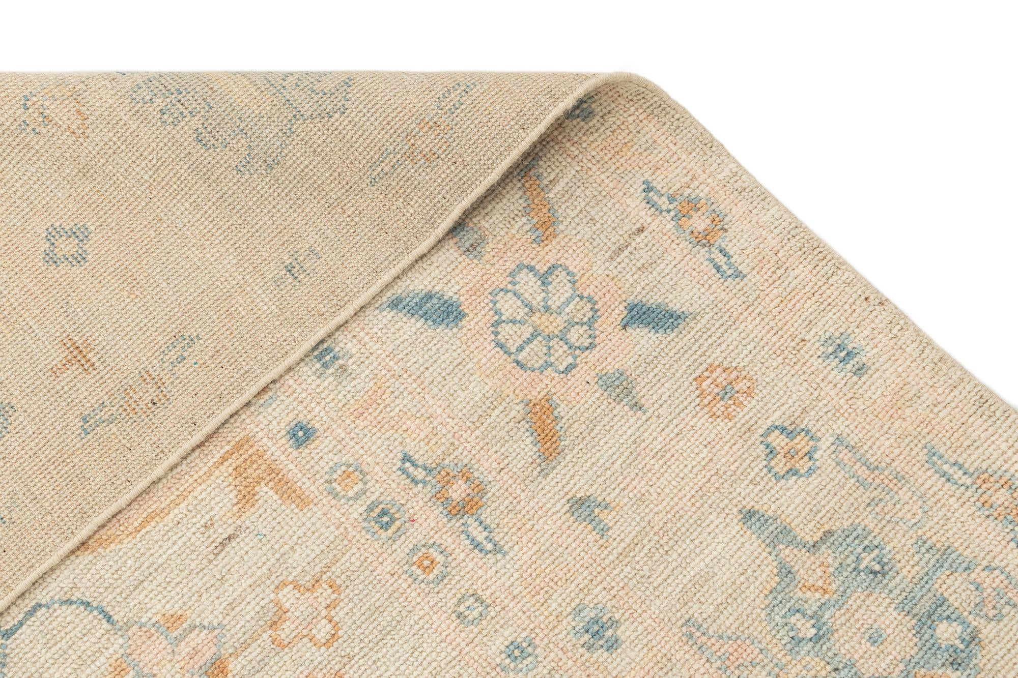 8' 9 x 11' 8 Hand Knotted Oushak Rug