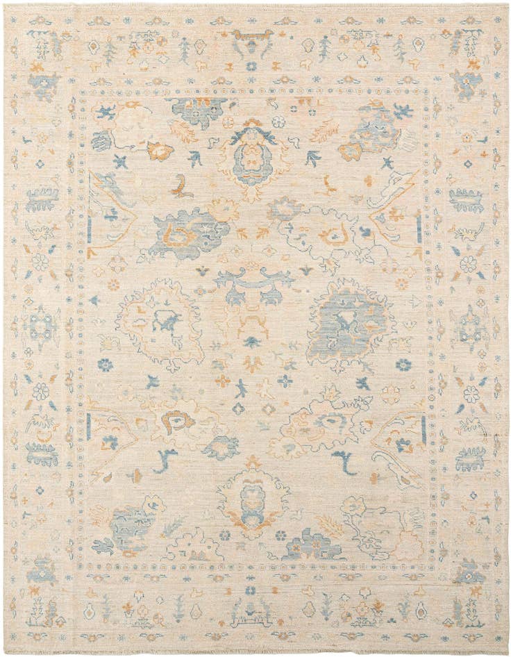 Detail image of 8' 9 x 11' 8 Hand Knotted Oushak Rug