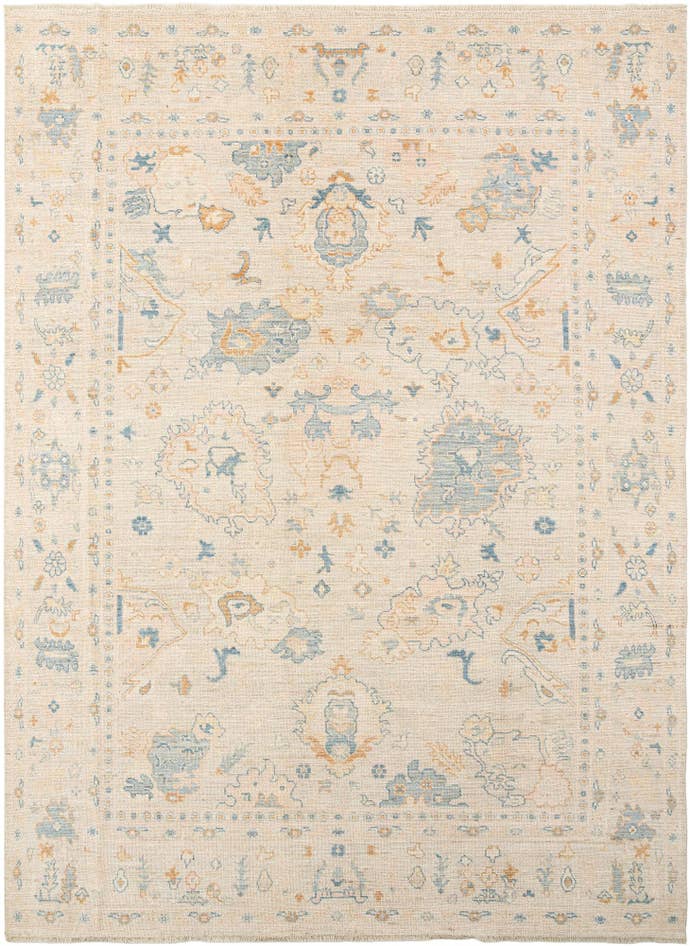 Detail image of 8' 9 x 11' 8 Hand Knotted Oushak Rug