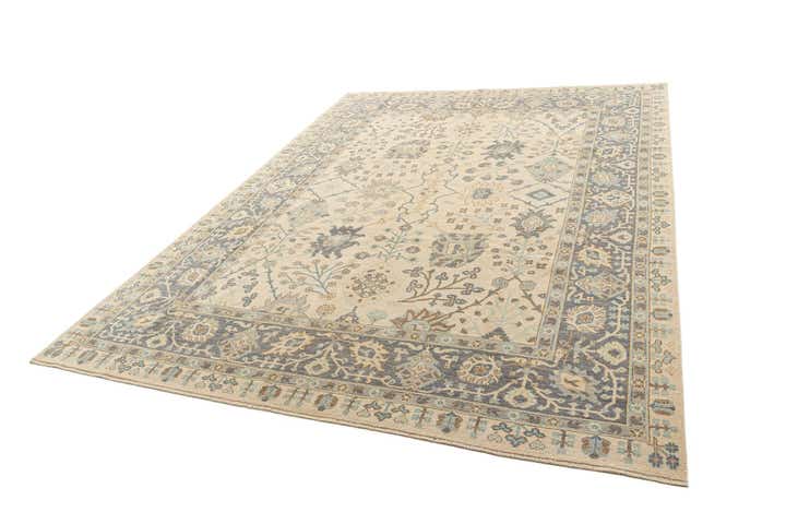 9' x 12' 2 Hand Knotted Oushak Rug