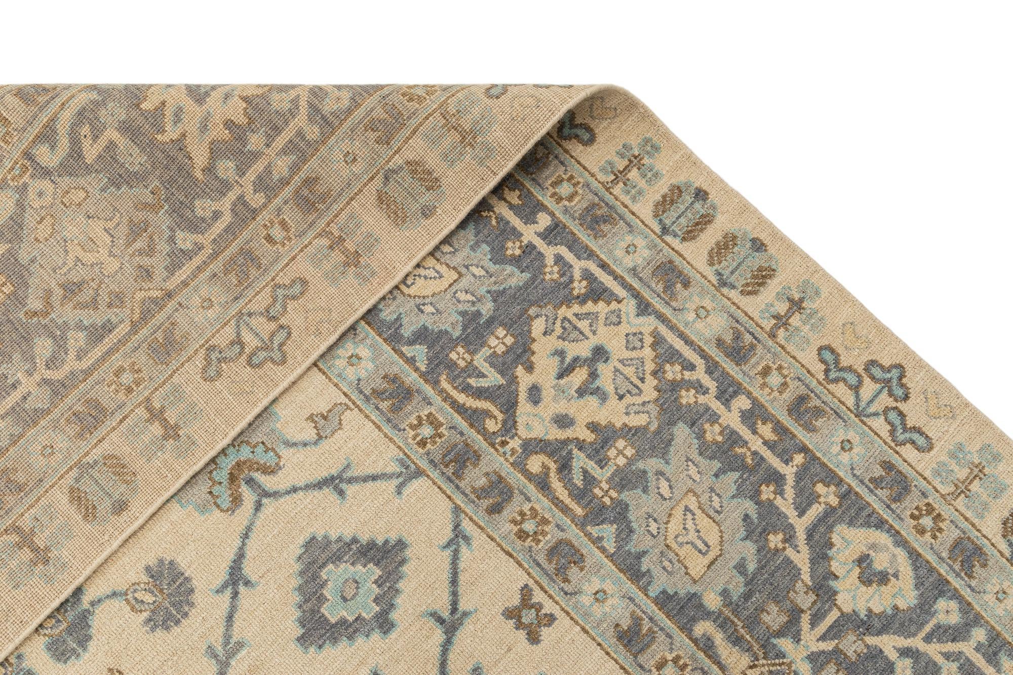 9' x 12' 2 Hand Knotted Oushak Rug