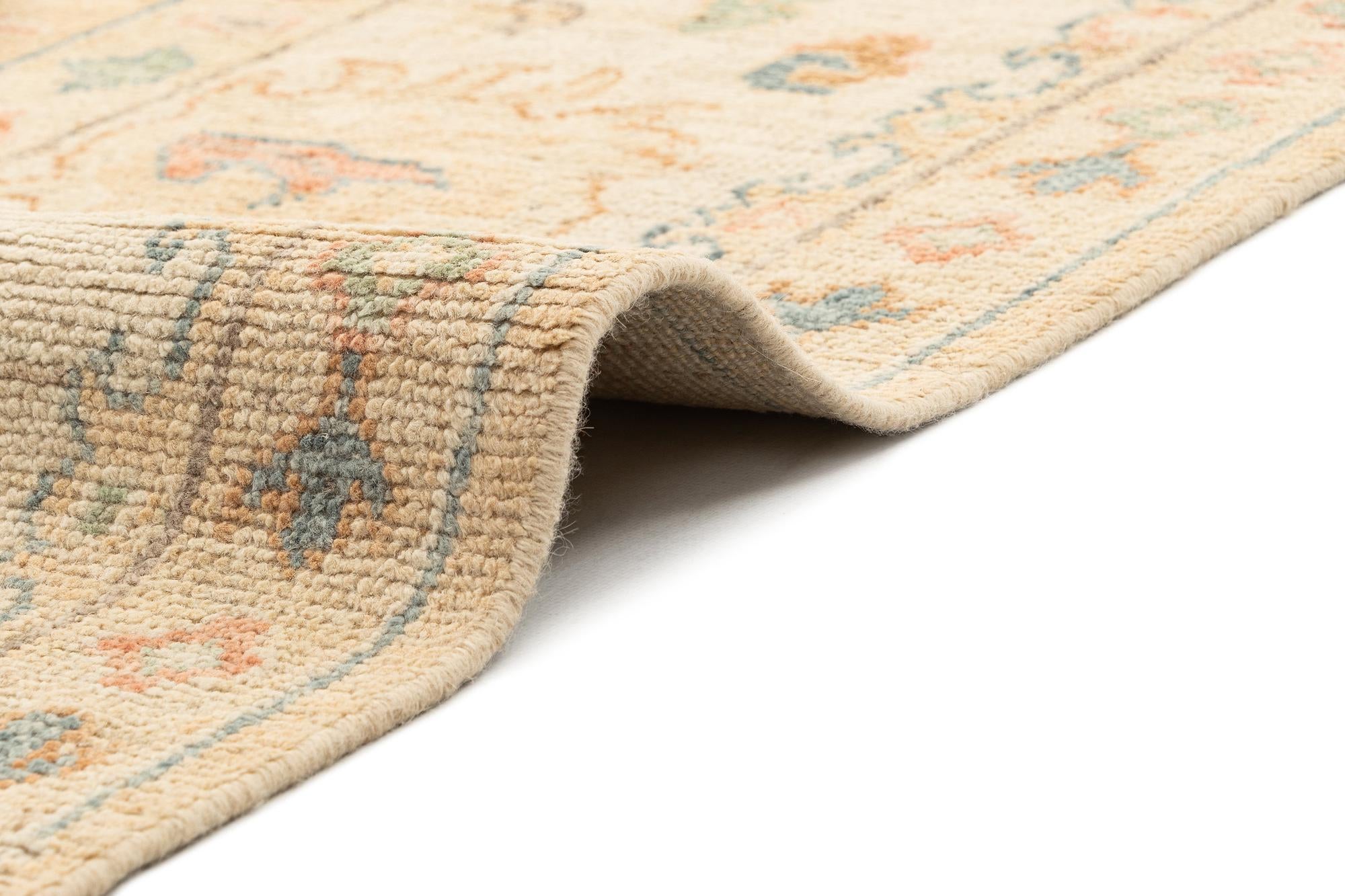 9' 1 x 11' 10 Hand Knotted Oushak Rug