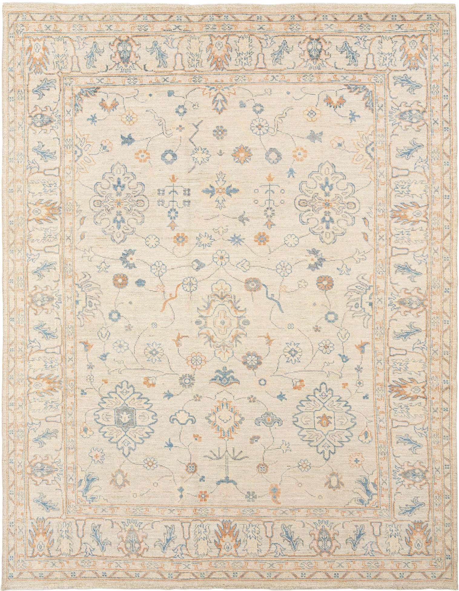 8' 11 x 11' 7 Hand Knotted Oushak Rug