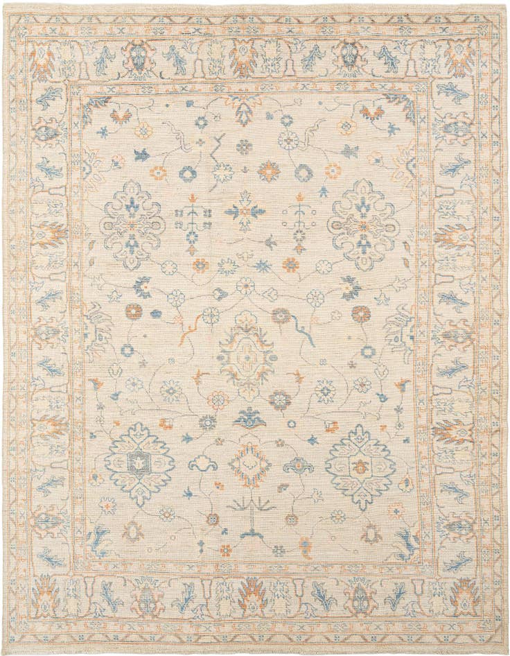 Detail image of 8' 11 x 11' 7 Hand Knotted Oushak Rug