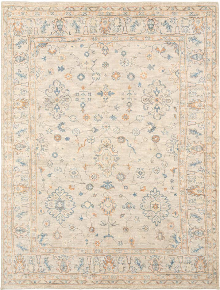 Detail image of 8' 11 x 11' 7 Hand Knotted Oushak Rug