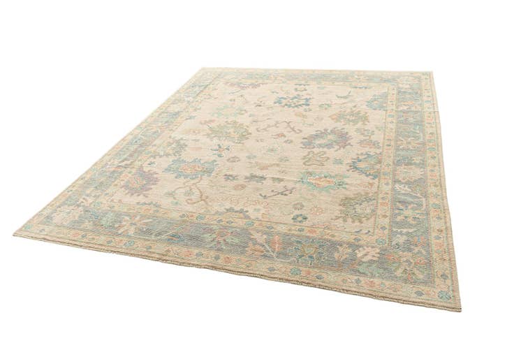 Detail image of 8' 1 x 9' 11 Hand Knotted Oushak Rug
