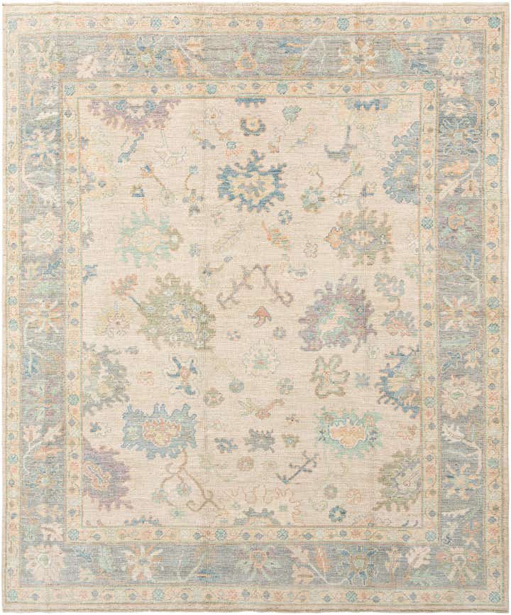8' 1 x 9' 11 Hand Knotted Oushak Rug