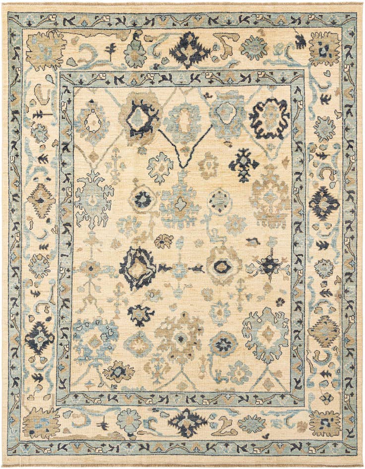 Detail image of 7' 10 x 9' 9 Hand Knotted Oushak Rug