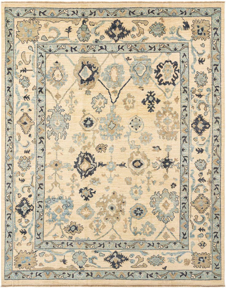 Detail image of 7' 10 x 9' 9 Hand Knotted Oushak Rug