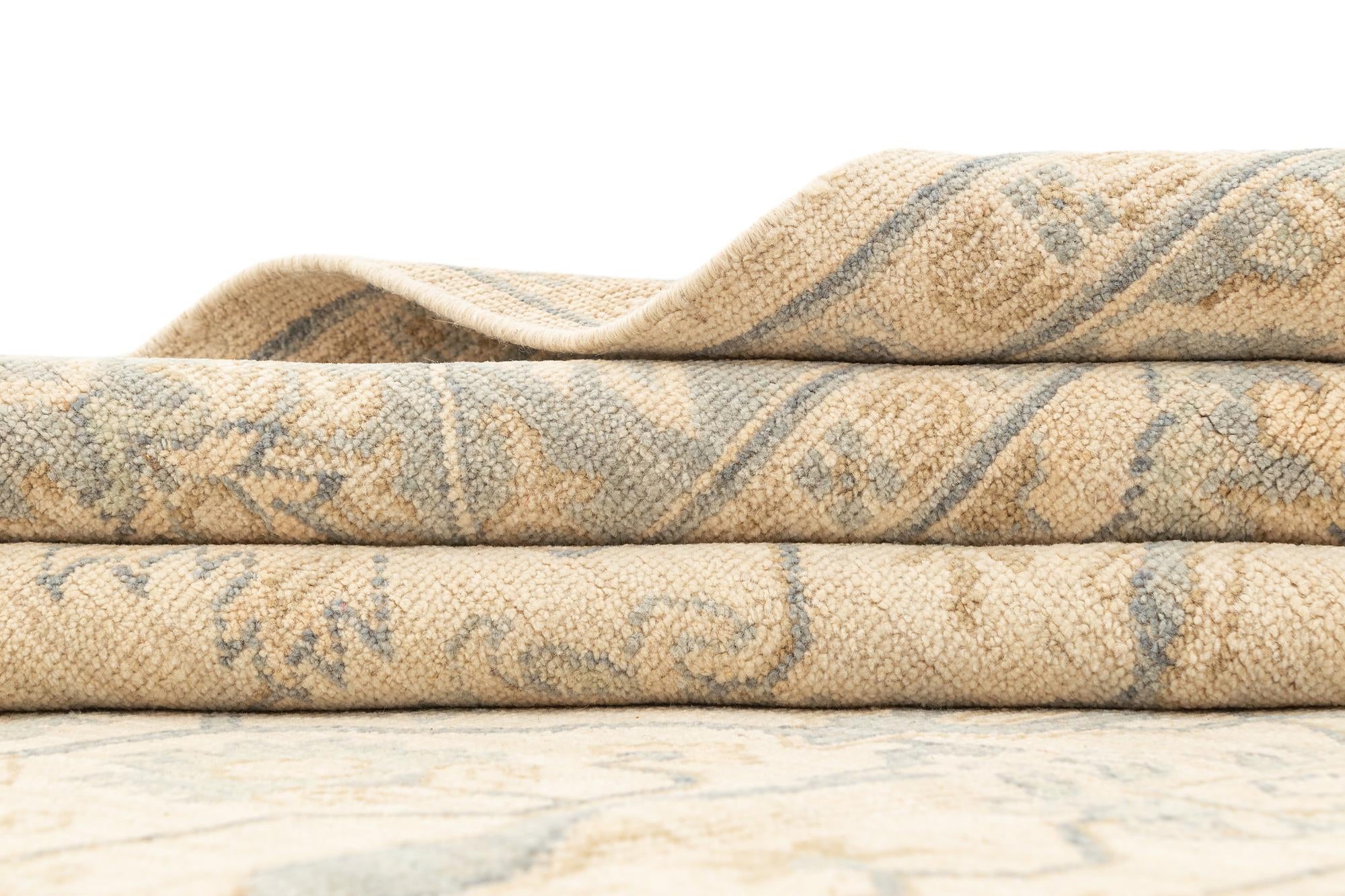 6' x 8' 10 Hand Knotted Oushak Rug