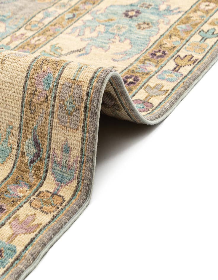 Detail image of 9' 1 x 11' 11  Hand Knotted Oushak Rug